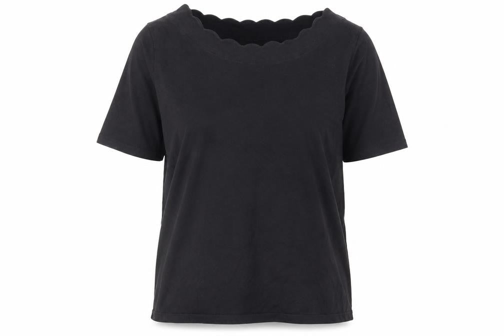 Womens UK Size L Talbots Black Basic T-Shirt