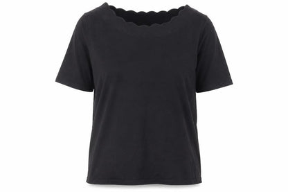 Womens UK Size L Talbots Black Basic T-Shirt