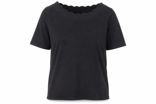 Womens UK Size L Talbots Black Basic T-Shirt
