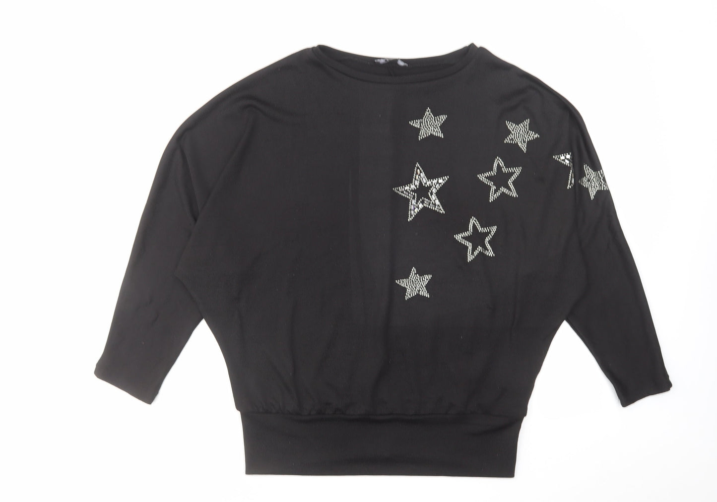 Womens UK Size M New Look Black Basic Blouse