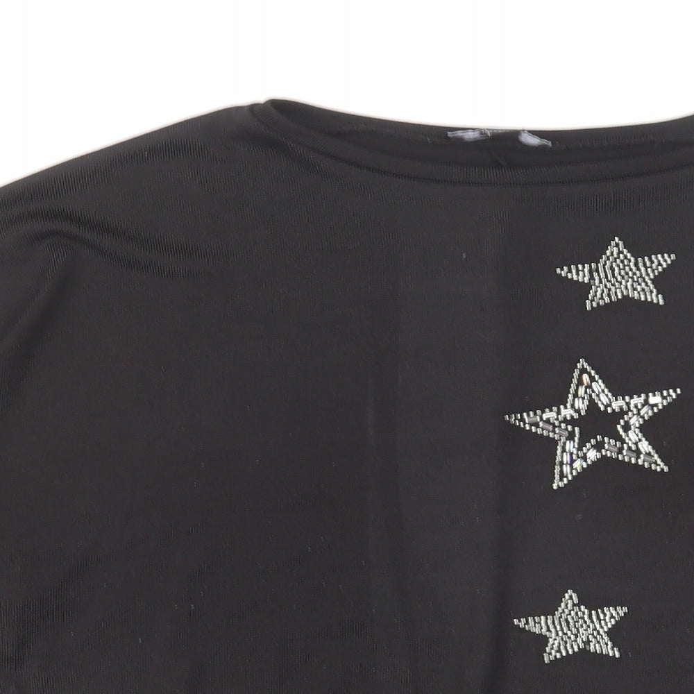 Womens UK Size M New Look Black Basic Blouse