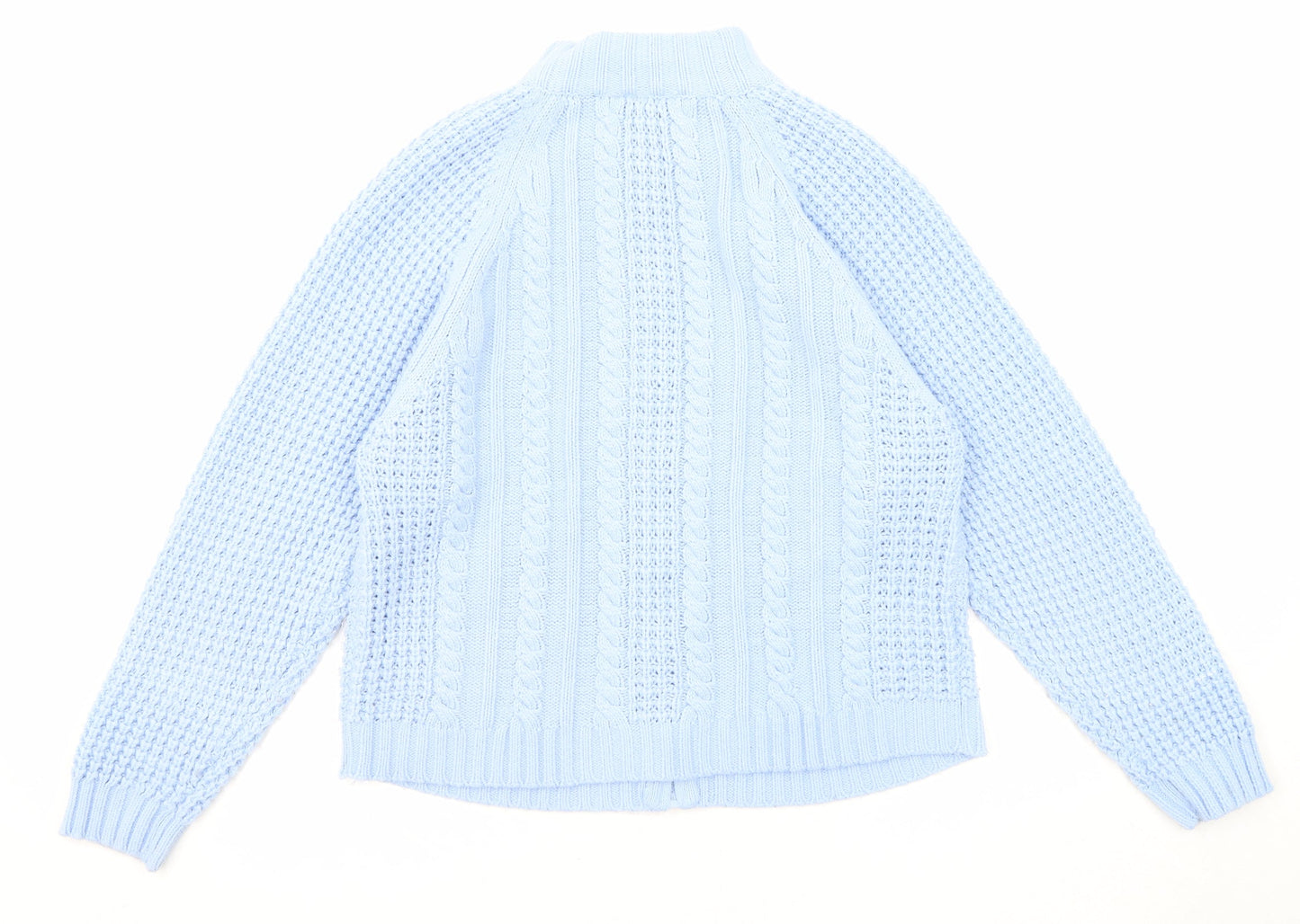 Womens UK Size L Lauren Taylor Blue Full Zip Jumper