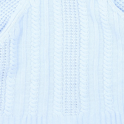 Womens UK Size L Lauren Taylor Blue Full Zip Jumper