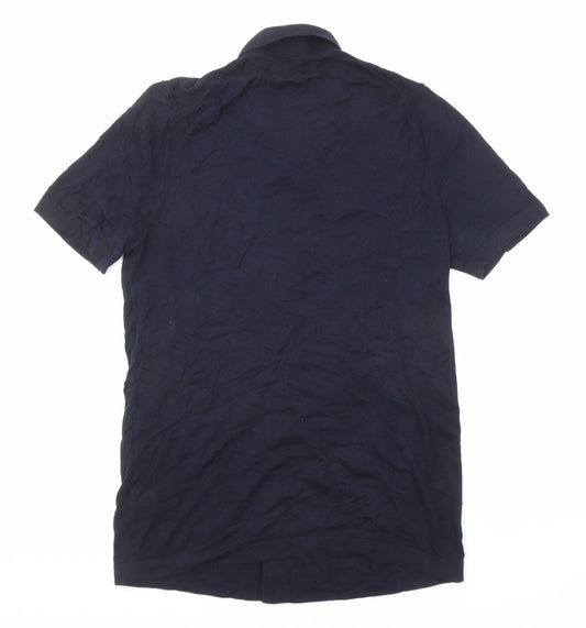 Womens UK Size S Marks and Spencer Blue Basic Button-Up