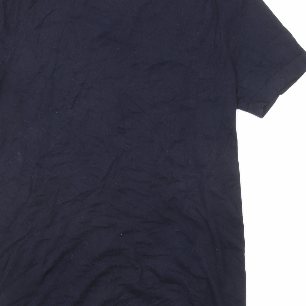 Womens UK Size S Marks and Spencer Blue Basic Button-Up