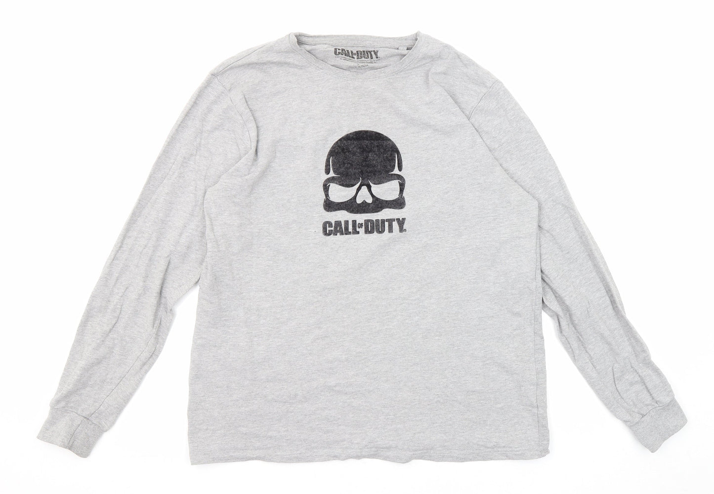 Call of Duty Mens Grey Cotton Pullover Sweatshirt Size L