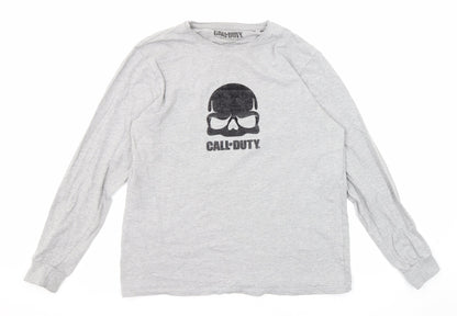 Call of Duty Mens Grey Cotton Pullover Sweatshirt Size L