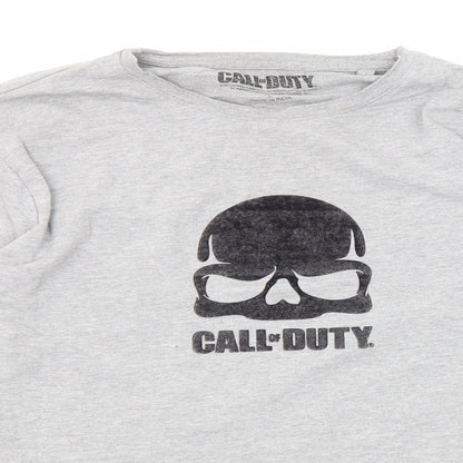 Call of Duty Mens Grey Cotton Pullover Sweatshirt Size L