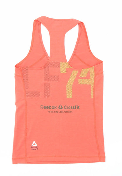 Reebok Womens Red Polyester Basic Tank Size XS Scoop Neck Pullover