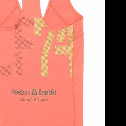 Reebok Womens Red Polyester Basic Tank Size XS Scoop Neck Pullover