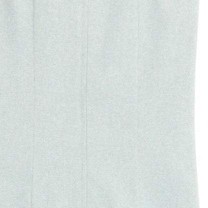 Classics Womens Green Polyester Pencil Dress Size 12 V-Neck Zip