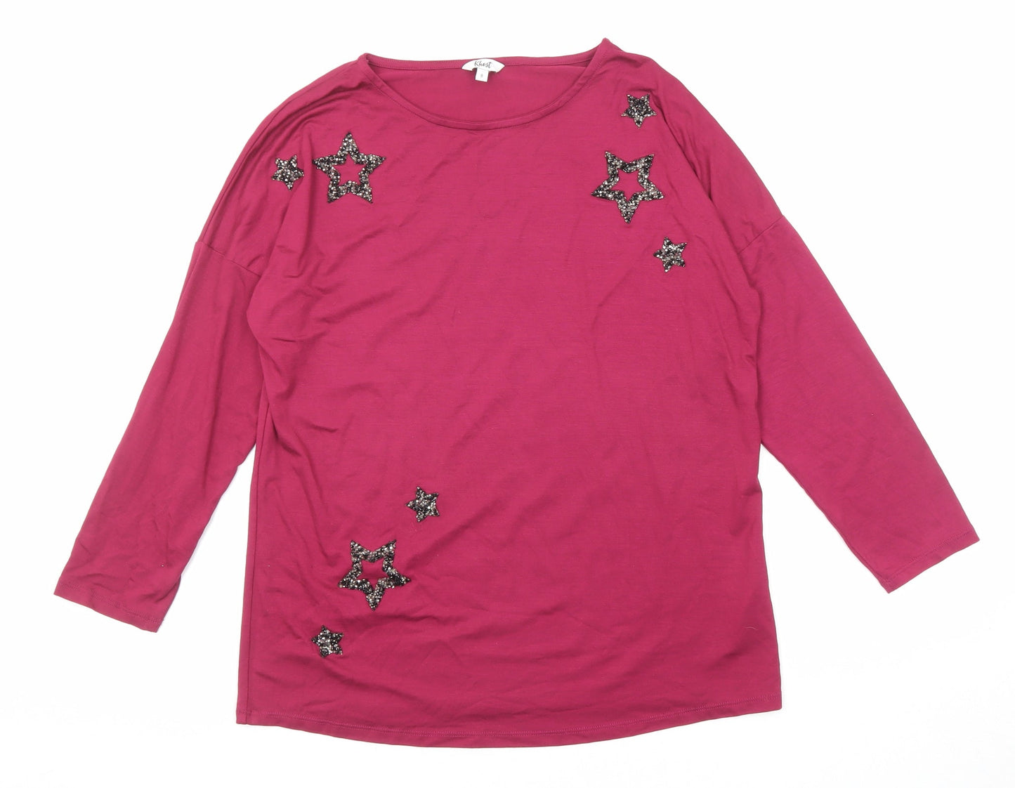 Womens UK Size 8 Khost Purple Basic T-Shirt