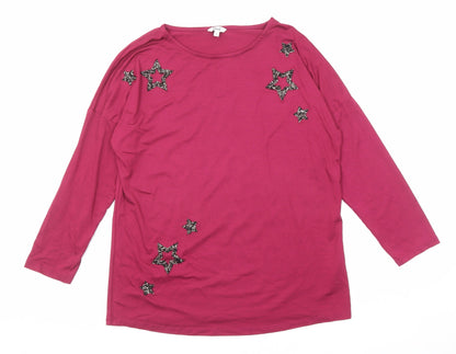 Womens UK Size 8 Khost Purple Basic T-Shirt