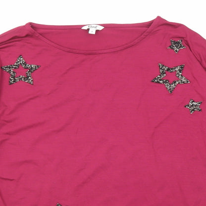 Womens UK Size 8 Khost Purple Basic T-Shirt