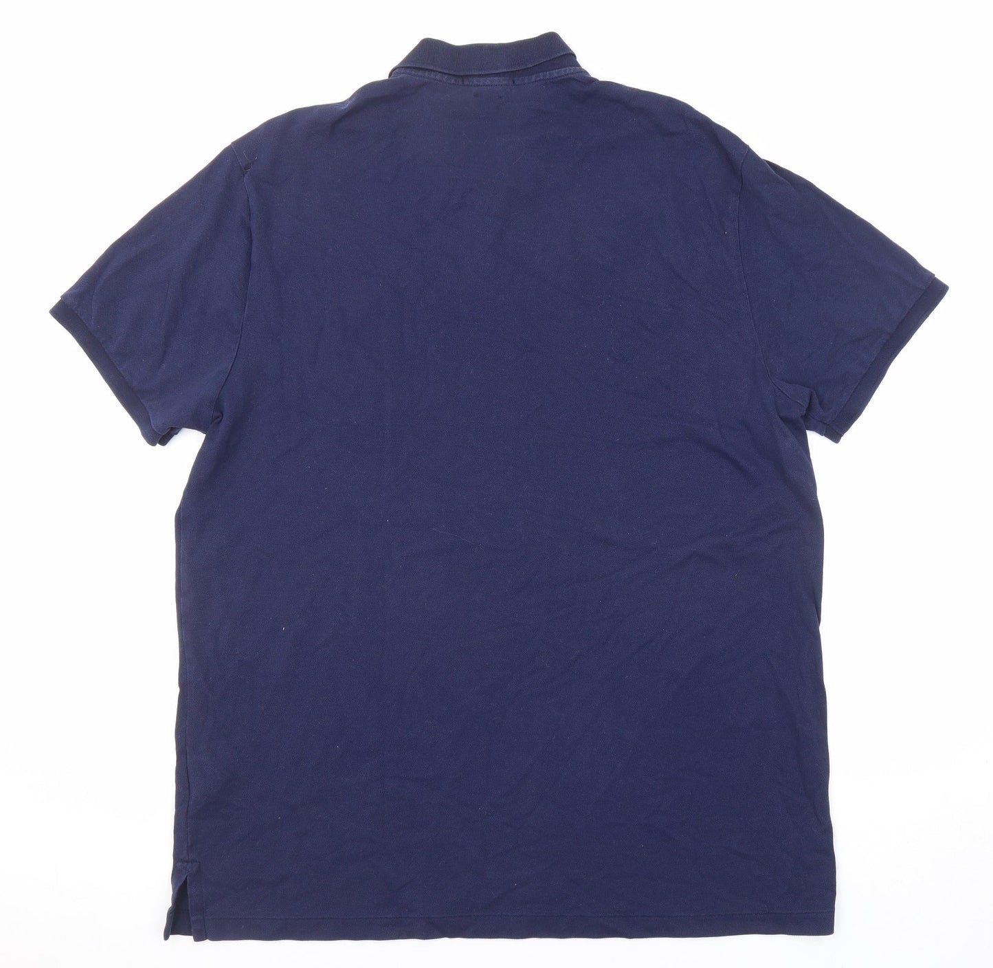 Ralph Lauren Mens Blue Cotton Polo Size 2XL Collared Button