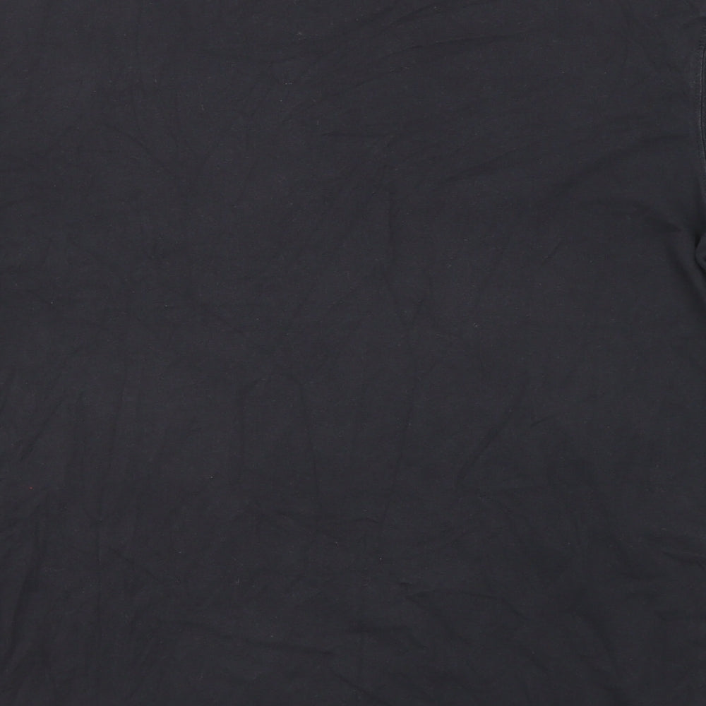 Divided by H&M Womens Black Cotton Basic T-Shirt Size M Round Neck