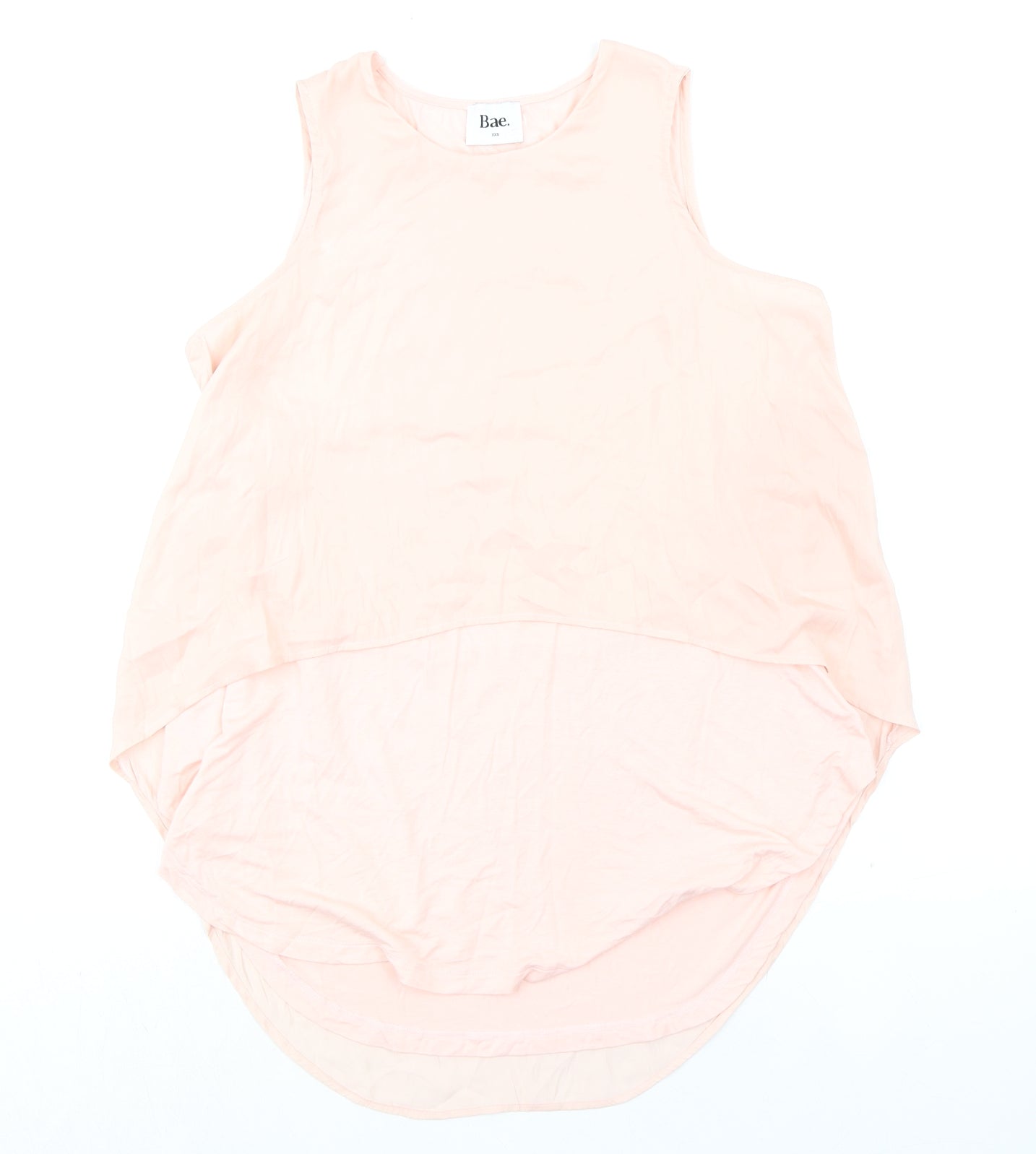 BAE Womens Pink Viscose Basic Tank Size 2XS Round Neck