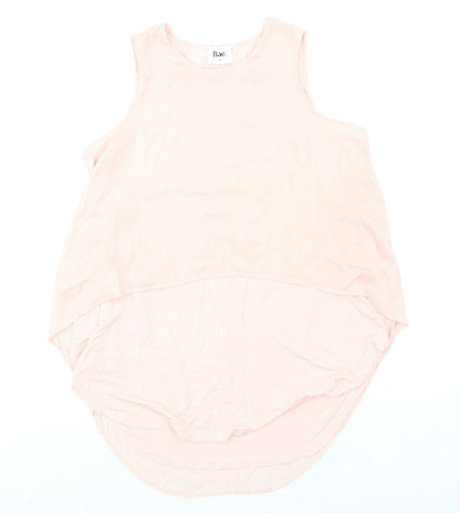 BAE Womens Pink Viscose Basic Tank Size 2XS Round Neck