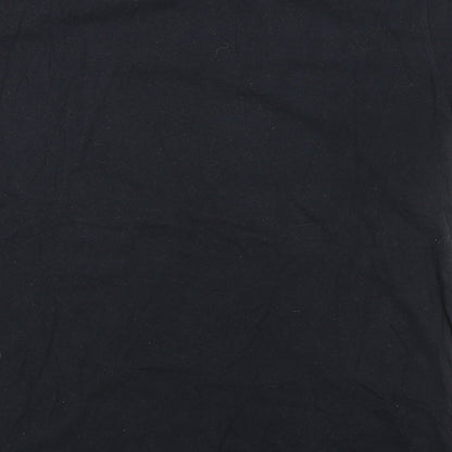 Womens UK Size M Gildan Black Basic T-Shirt