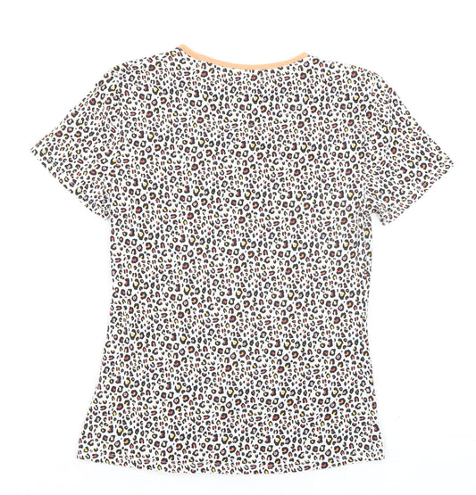 Womens UK Size 8 Marks and Spencer Multicoloured Basic T-Shirt