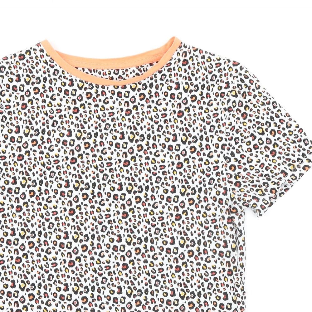 Womens UK Size 8 Marks and Spencer Multicoloured Basic T-Shirt