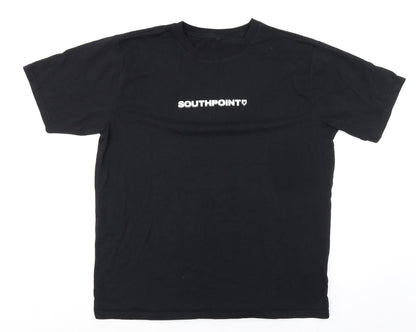 Mens UK Size XL Earth Positive Black  T-Shirt