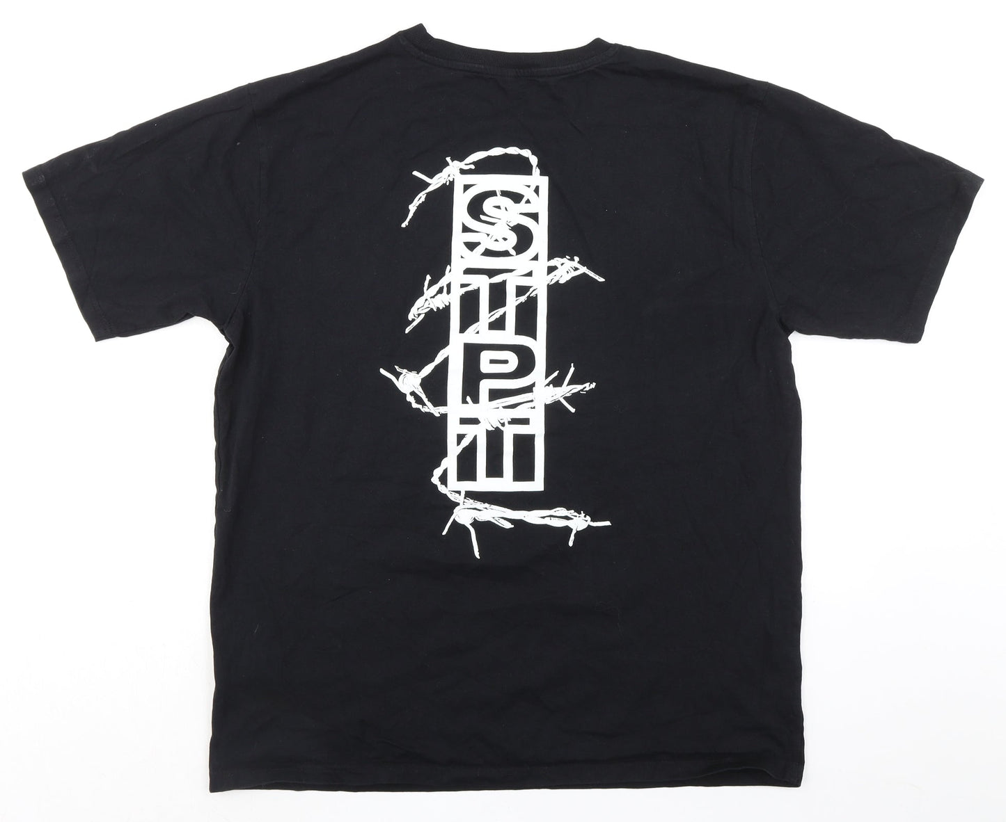 Mens UK Size XL Earth Positive Black  T-Shirt
