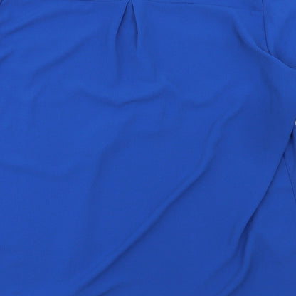 Helly Womens Blue Polyester Basic Blouse Size XL Round Neck