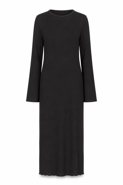 New Look Womens Black Polyester Sheath Size 8 Crew Neck Pullover - Ribbed