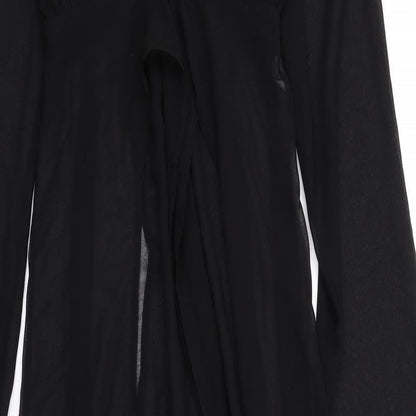 ASOS Womens Black Polyester Wrap Dress Size 4 V-Neck Pullover