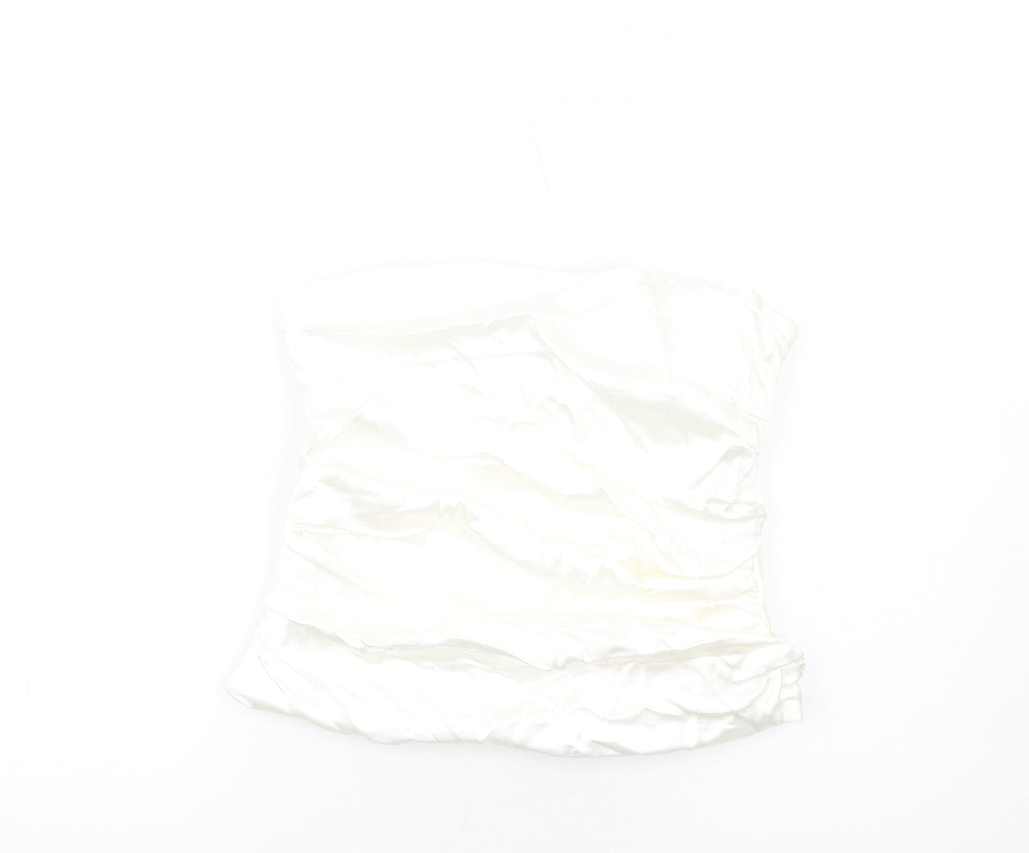 Womens UK Size L Zara Ivory Cropped Tank