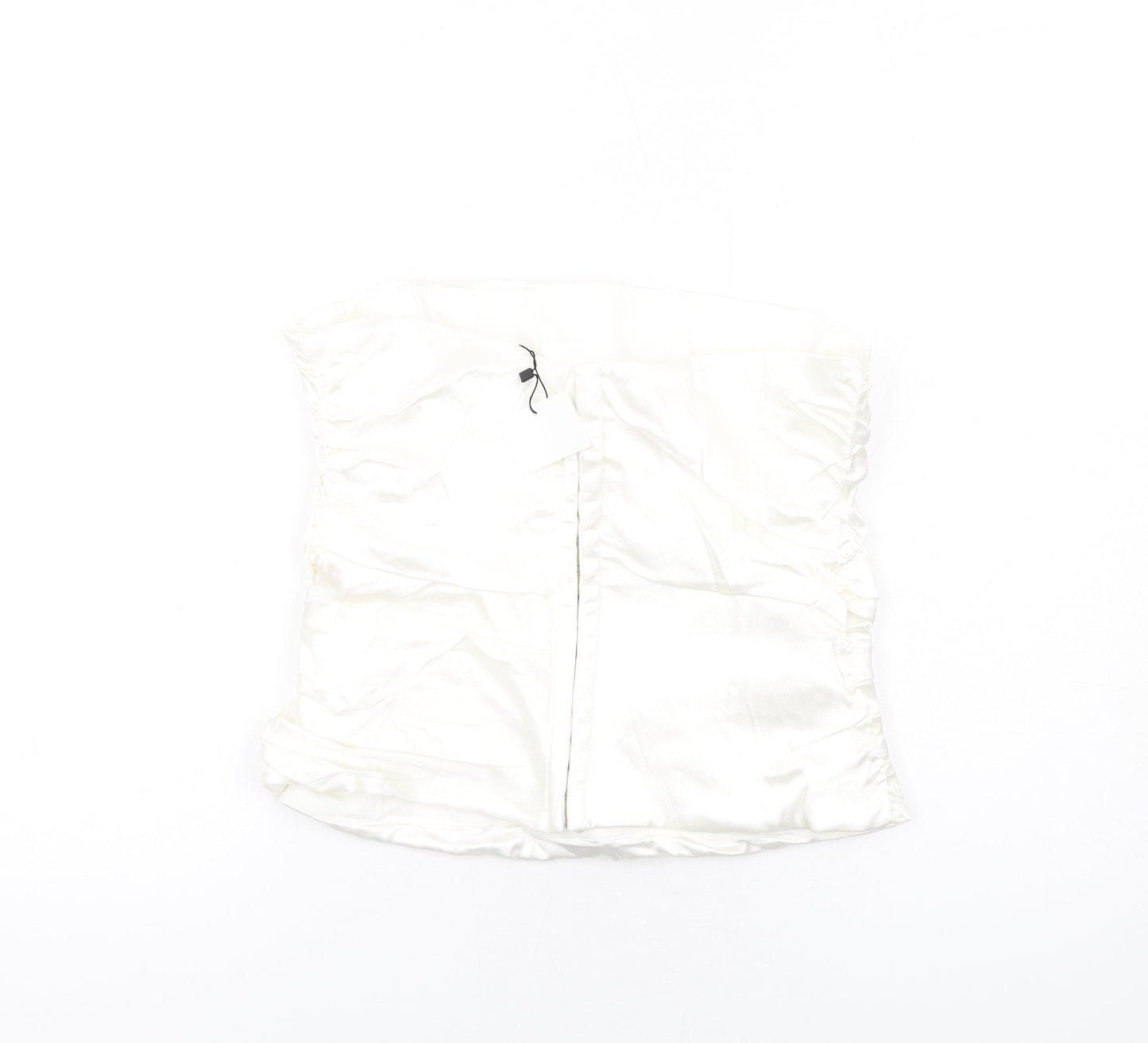 Womens UK Size L Zara Ivory Cropped Tank