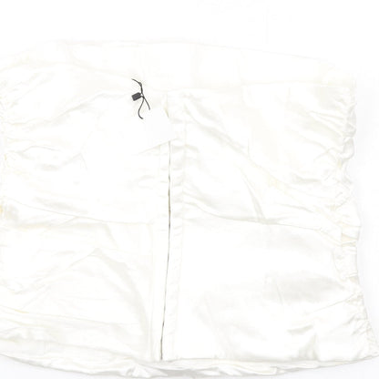 Womens UK Size L Zara Ivory Cropped Tank