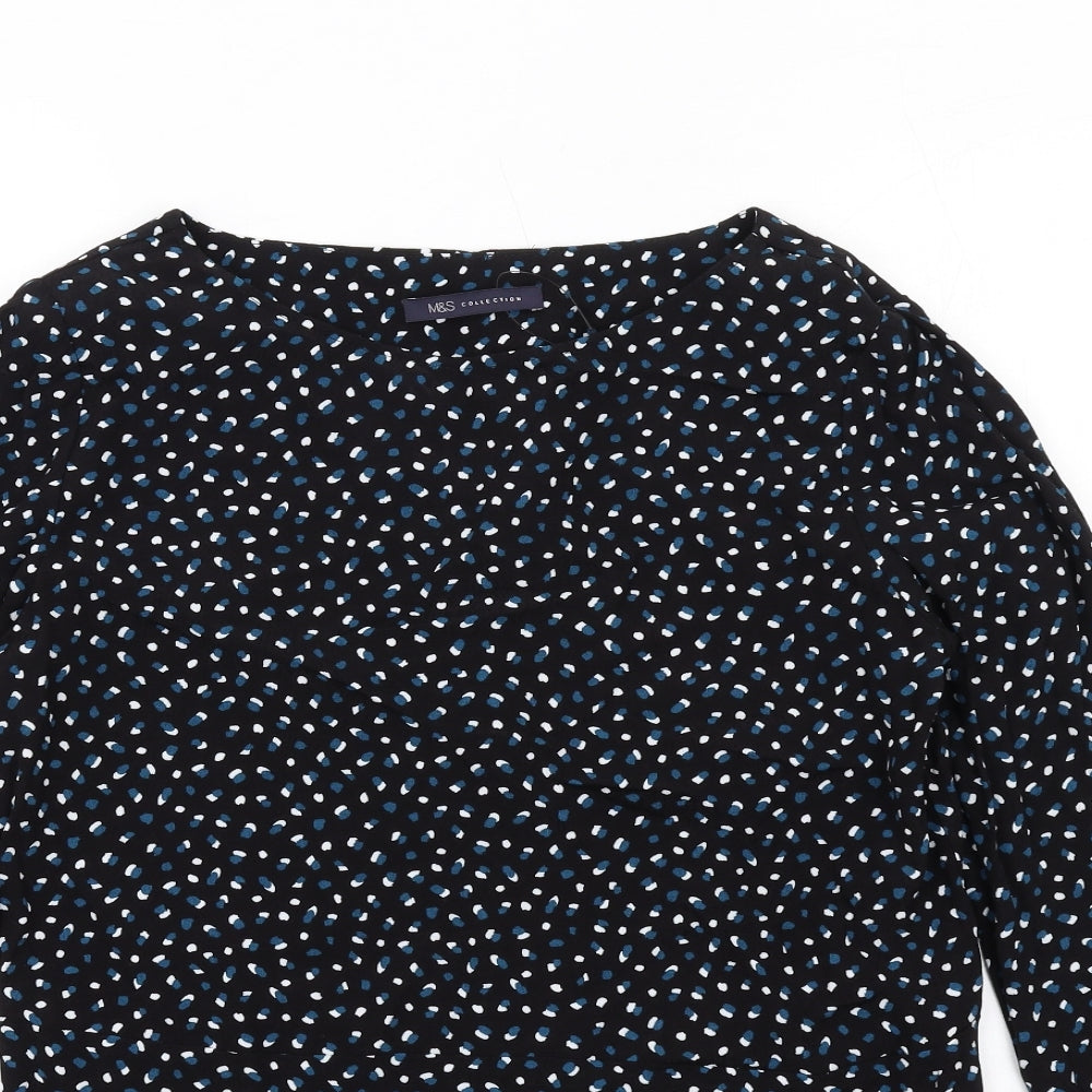 Womens UK Size 6 Marks and Spencer Black Basic Blouse