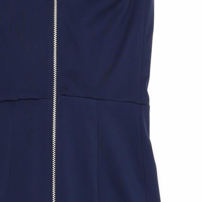 Pearly Womens Blue Polyester A-Line Size 12 Sweetheart Zip