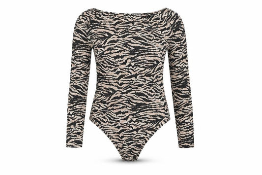 Womens UK Size 10 I SAW IT FIRST One-Piece Beige Bodysuit