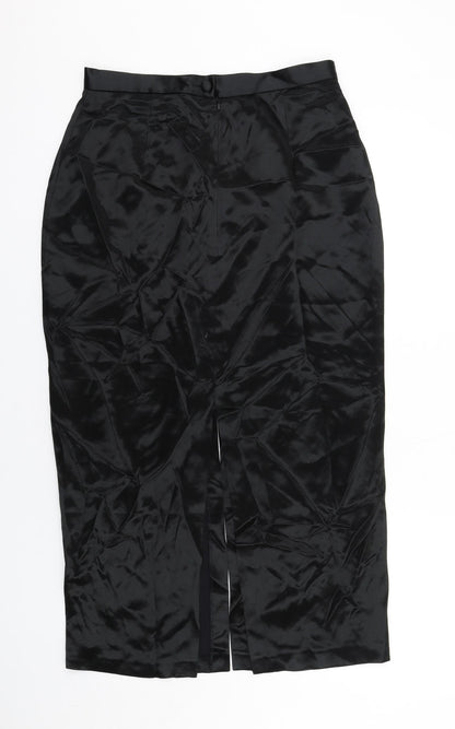 Principles Womens Black Acetate Straight & Pencil Skirt Size 14 Zip