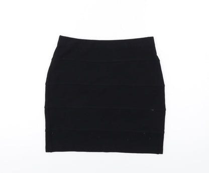 Marks and Spencer Womens Black Viscose Bandage Skirt Size 8