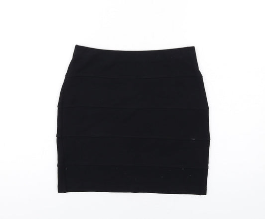 Marks and Spencer Womens Black Viscose Bandage Skirt Size 8