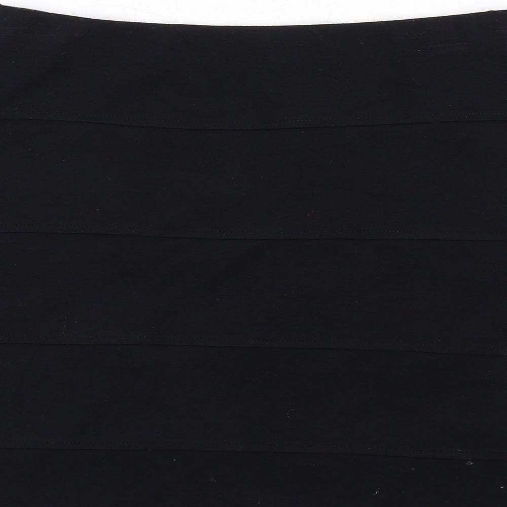 Marks and Spencer Womens Black Viscose Bandage Skirt Size 8