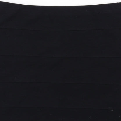 Marks and Spencer Womens Black Viscose Bandage Skirt Size 8