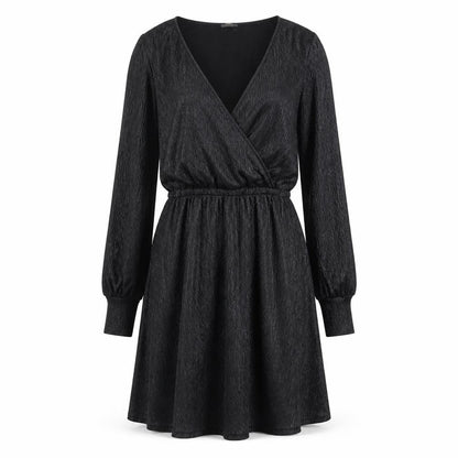 Zara Womens Black Polyester A-Line Size S V-Neck Pullover