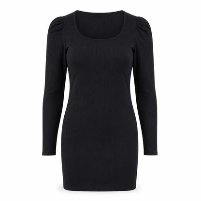 Miss Selfridge Womens Black Polyester Mini Size 10 Boat Neck Pullover