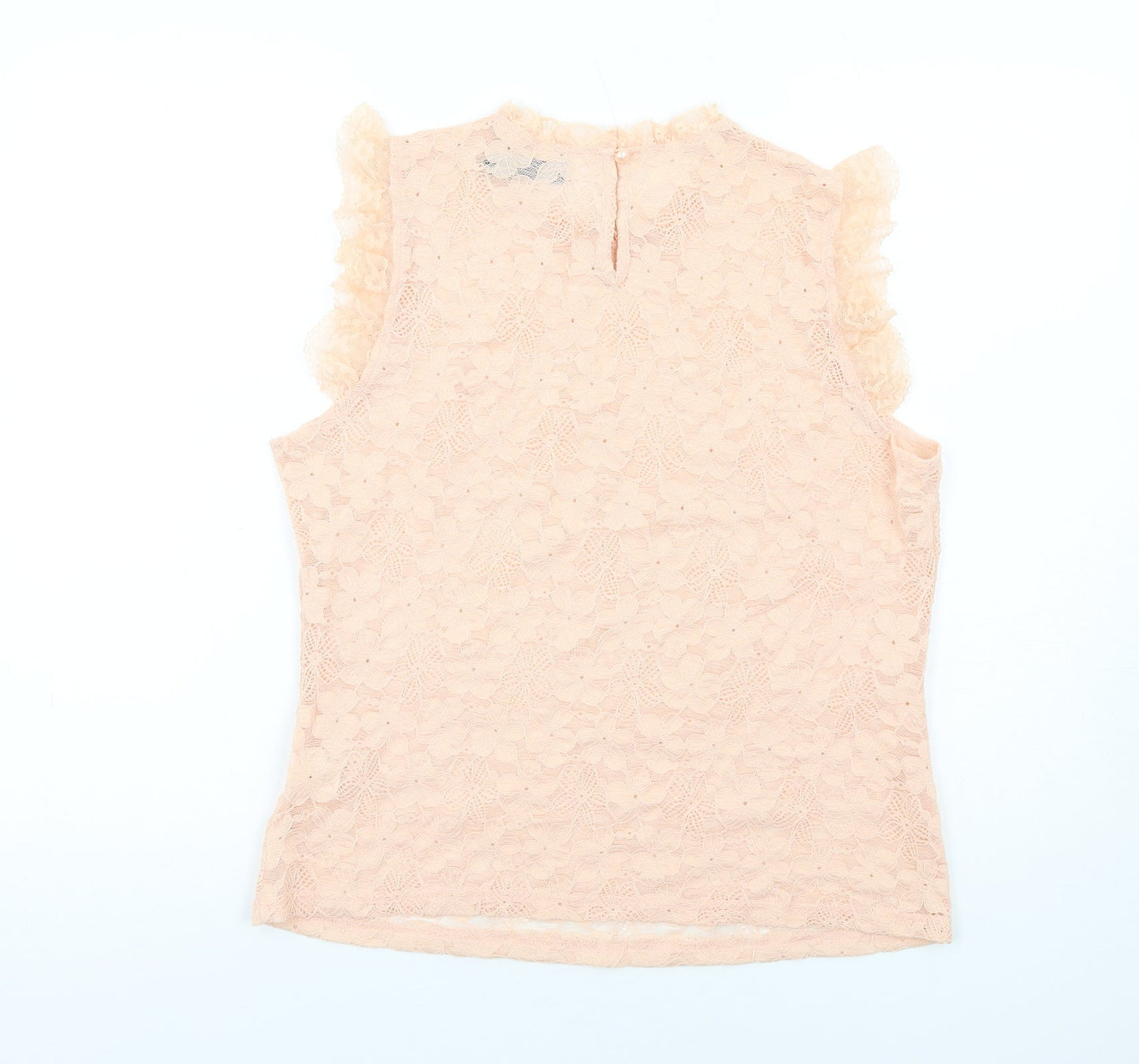 Womens UK Size L Allegra K Pink Basic Tank
