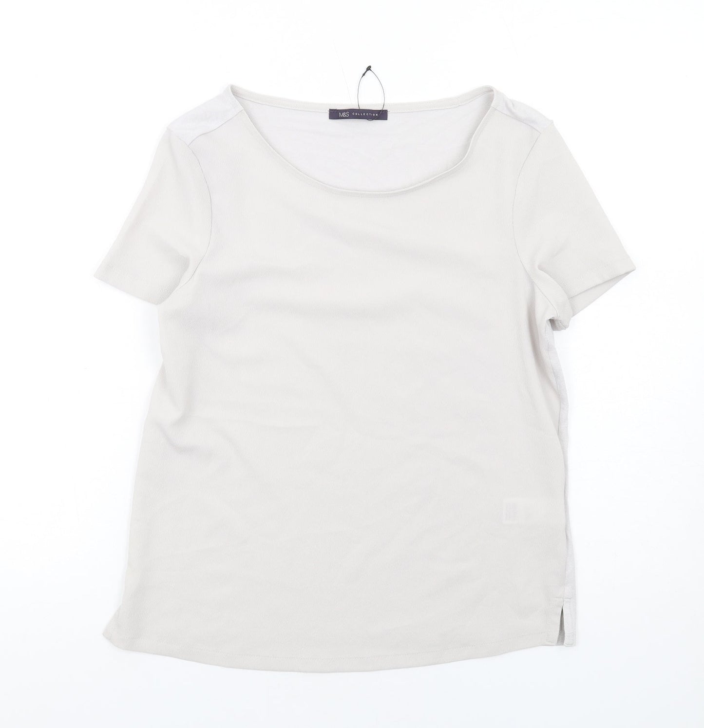 Womens UK Size 8 Marks and Spencer Grey Basic T-Shirt