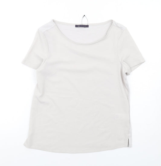 Womens UK Size 8 Marks and Spencer Grey Basic T-Shirt