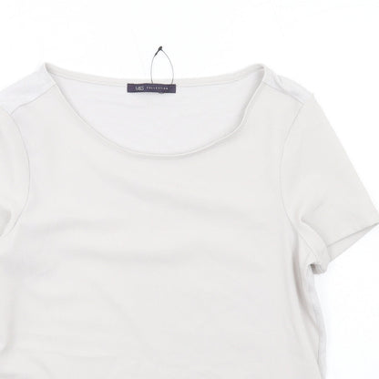 Womens UK Size 8 Marks and Spencer Grey Basic T-Shirt