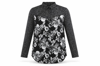 Womens UK Size XS H&M Black Basic Button-Up