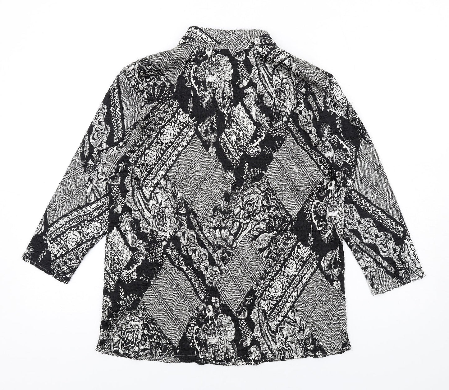 Womens UK Size 14 Gerry Weber Black Basic Button-Up