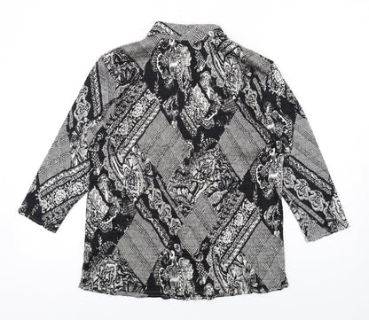 Womens UK Size 14 Gerry Weber Black Basic Button-Up